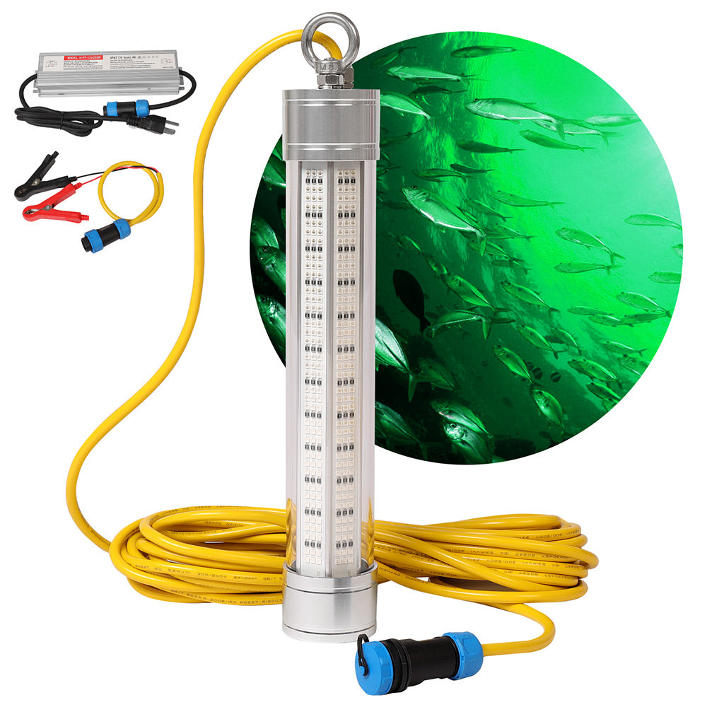 LieyuDive Underwater Fishing Light 12V, 648 LED Beads with 32FT Cable