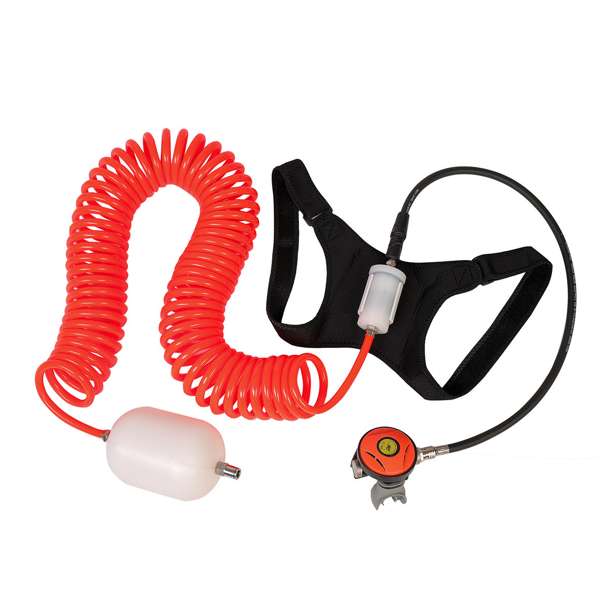 LieyuDive 49FT Red Breathing Hose & Back Strap & Regulator Set