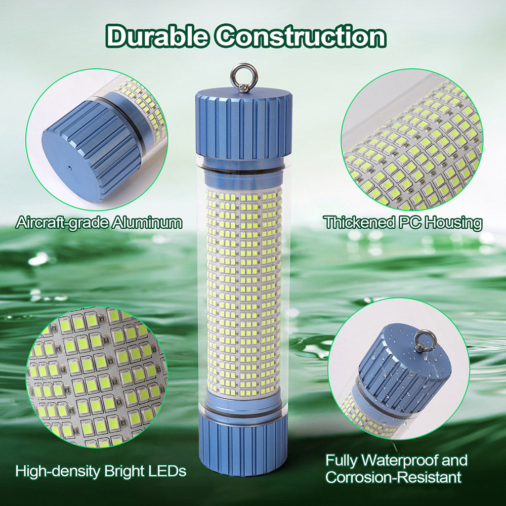 LieyuDive Battery Powered Underwater Fishing Light with 759 LED Beads