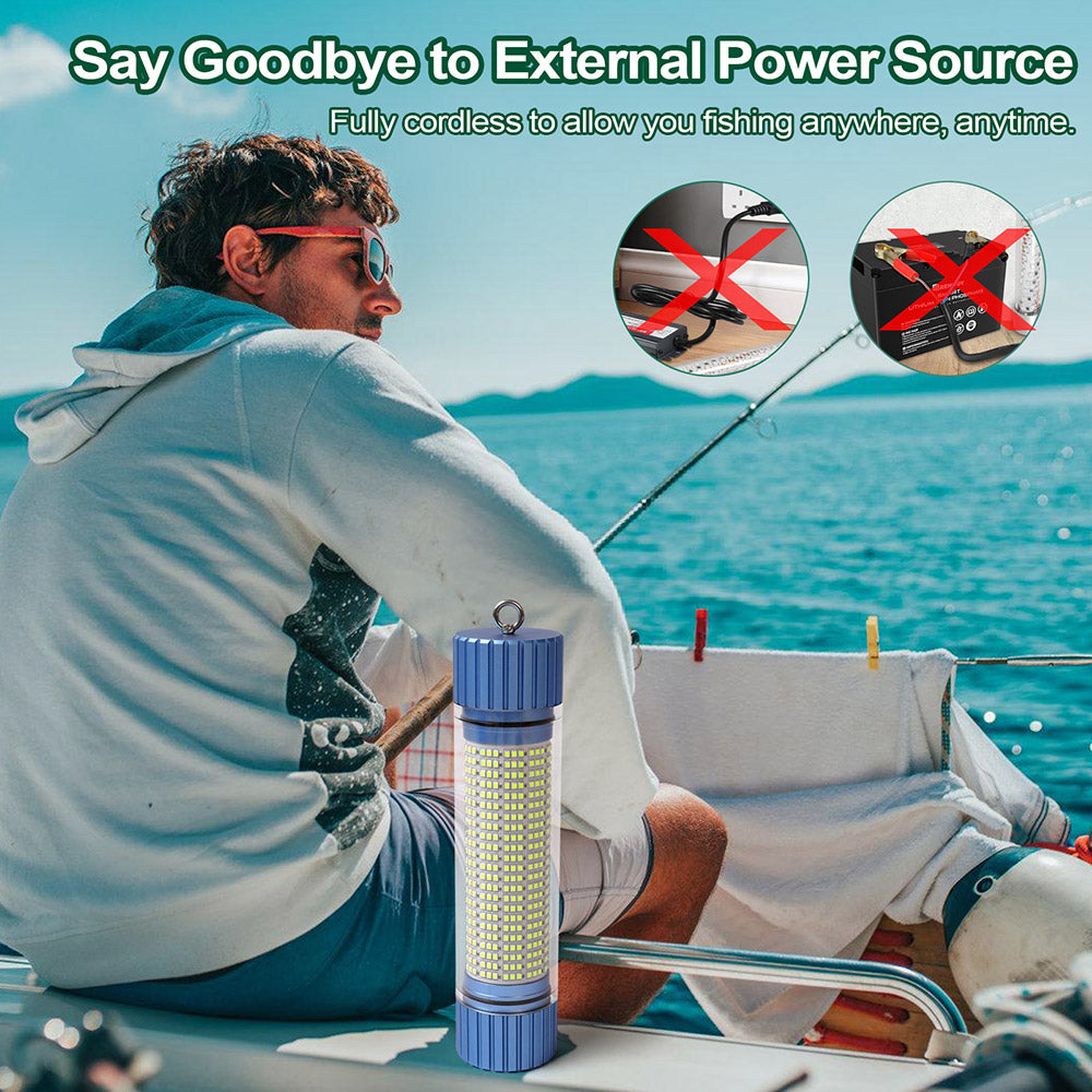 LieyuDive Battery Powered Underwater Fishing Light with 759 LED Beads